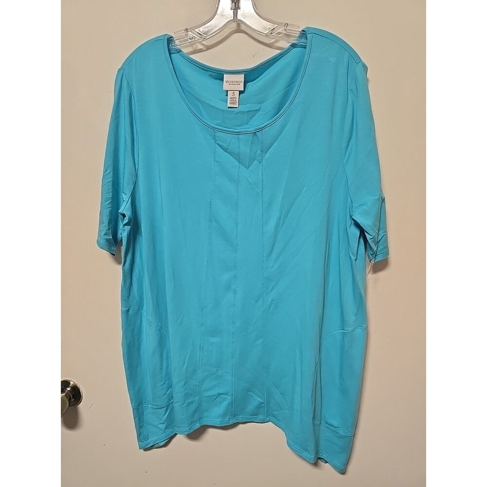 Weekends By Chicos Blouse Women’s Size PLUS SIZE 3 TEAL